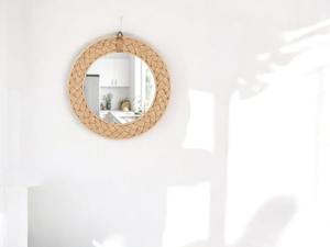 Espejo de Pared con Marco de Mosaico Turquesa de Último Diseño para Sala de Estar, Espejo Decorativo de Pared con Forma de Sol para Decoración Navideña del Hogar - Product Image 2