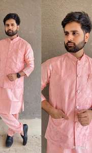 Conjunto de pijama Kurta de estilo rayón Ethani de alta calidad, chaqueta bordada de melocotón con estilo cómodo, ropa India pakistaní - Product Image 2