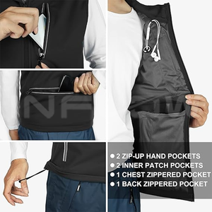 เสื้อกันลมกันน้ำแขนกุดสำหรับผู้ชายเสื้อแจ็กเก็ตสกีฝนและหิมะสำหรับกลางแจ้งการเดินป่าสำหรับสภาพหิมะตก - Product Image 4