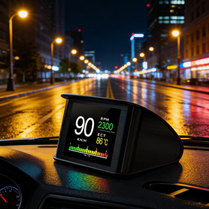 สมาร์ทเกจ OBD2 P10 HUD จอแสดงผลบนกระจกหน้ารถ พร้อมระบบเตือนความเร็วเกินกำหนด เครื่องวัดระยะทาง OBD เครื่องมือวินิจฉัยรถยนต์ ออโต้เมーター - Product Image 1