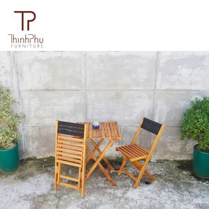 Juego de Muebles de Bistró Plegables de Madera de Acacia Modernos de Alta Calidad de Thinh Phu, Excelente Precio - Product Image 1