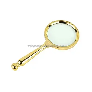黄金古董放大镜金属黄铜价格合理放大镜黄铜戒指放大镜热印度最好的质量