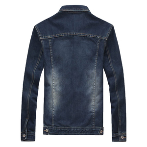 Vente directe d'usine de veste d'extérieur grande taille pour hommes Veste longue en denim pour hommes - Product Image 6