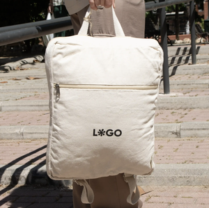 Custom Organic Cotton Laptop <b>Backpack</b> - Product Image 5