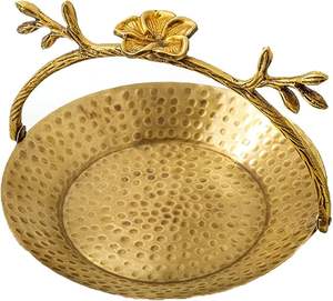 Plateau décoratif en cuivre Plateau artisanal pour mariages et fêtes Grand plateau en cuivre à moindre coût - Product Image 1