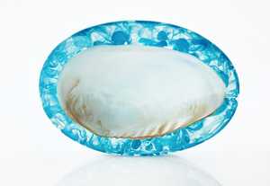 Ensemble de salle à manger Elegance en résine Sea Shell, bols et plateaux artisanaux écologiques pour une utilisation classique de luxe pour les repas et les fêtes - Product Image 6