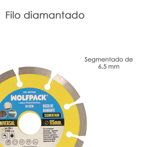 Disco diamantato 115 mm. Segmentato Sinterizzato Generale - Product Image 3