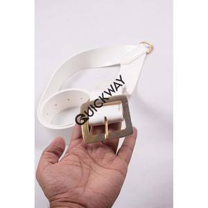 เข็มขัดขบวนพาเหรดพีวีซีสีขาวมันวาว/ปรับได้เข็มขัดดรัมด้านข้างเนื้อโลหะ2025ได้ดีที่สุด - Product Image 1