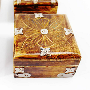 Hand Carved Polished Eco-Friendly Wooden Adjustable Modern Trinket <b>Box</b> Home Decor Wall Hanging <b>Wedding</b> <b>Gift</b> Made in India - Product Image 2