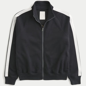 Venta al por mayor de sudaderas de los hombres con logotipo personalizado Zip UpCotton Fleece Sudadera Tallas grandes cuello redondo hombres sudaderas con capucha y sudaderas OEM - Product Image 3