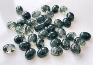 Agate de mousse naturelle de qualité AAA Cabochon ovale 5x7mm de qualité supérieure-Cabochon ovale en agate de mousse en vrac - Product Image 6