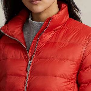 Chaqueta Cortavientos Acolchada Personalizada con Logotipo, Chaqueta Cortavientos de Alta Calidad para Mujer, Talla Grande, Diseño Personalizado, Teñido Liso - Product Image 2
