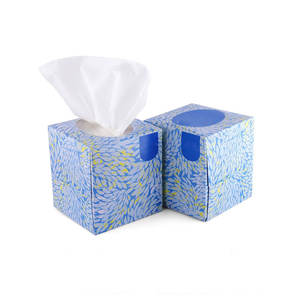 Caja de pañuelos con logotipo personalizado de fábrica, caja de pañuelos de papel higiénico cuadrado para oficina, inodoro, Hotel - Product Image 1