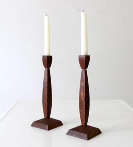 Bougeoir décoratif pour table à manger au design classique en bois naturel Bougeoir Chandelier à prix abordable - Product Image 1