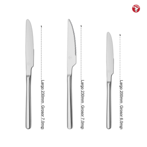 Couteau à steak classique Mr.Spoon Série Esencia 230 mm en acier inoxydable 13/0, compatible lave-vaisselle, pour usage domestique et professionnel, manche monobloc en bois de manguier - Product Image 2