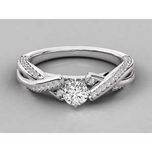 Bague pour femme en or 18 carats et diamant de laboratoire, élégante bague sertie de diamants - Product Image 6