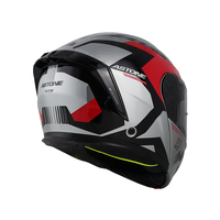 Nouveau casque modulaire rabattable RT6 en ABS avec graphisme ZB02 KALIMA, garantie 1 an par ASTONE pour motards, en noir argenté brillant