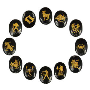 Ensemble de cabochons en cristal du zodiaque, 12 pièces - Product Image 3