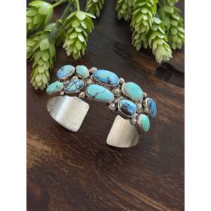 Bracelet manchette tendance Fred Francis Golden Hills en turquoise et argent sterling - Product Image 3