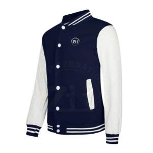 Nueva moda de los hombres Varsity Letterman chaqueta con cuello en V capucha de lana logotipo personalizado Impresión de talla grande chaqueta de Bombardero - Product Image 6