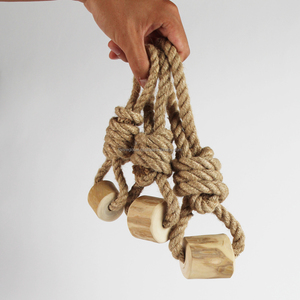 Coffee Wood Loop Tug Dog Toy Vietnam Manufacturer OEM ODM Supplier Wholesale Bulk Eco Friendly <b>Rope</b> Tug Toy For Dog Chewing Play - Product Image 2