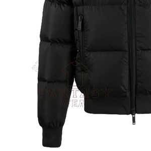 Chaqueta Acolchada Impermeable y Cortavientos de Gran Tamaño, Negra, Personalizada, Holgada, con Forro Cálido y Acolchado - Product Image 6