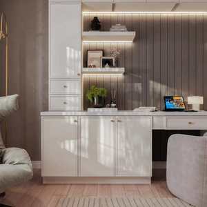 Moderno personalizado RTA alto brillo de madera maciza gabinetes de cocina conjunto PVC brillante blanco diseño de muebles de diseño Modular - Product Image 6