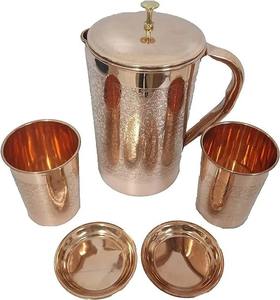 Vaso de metal de cobre artesanal con exterior liso y estilo clásico hecho a mano para uso regular en hogares u oficinas - Product Image 6