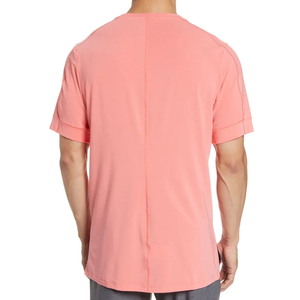 เสื้อยืดผ้าฝ้าย100% สำหรับผู้ชายเสื้อยืดลำลองทรงหลวมสีพื้นสไตล์ฤดูร้อนใหม่ - Product Image 2