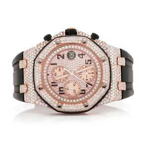 Reloj de Lujo de Cuarzo con Esfera de Diamantes VVS Moissanite, Acero Inoxidable con Cristal, Edición Limitada - Product Image 3