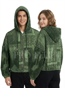 100% High Quality Corduroy Zipper Hoodie Distressed Washed Ribbed <b>Vintage</b> Style Causal Fashion Hoodies <b>Sweatshirt</b> for Unisex - Product Image 3
