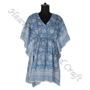 Caftanes cortos de algodón hechos a medida hechos de telas de algodón impresas Caftan de mujer 100% Diseñador de ropa orgánica El mejor regalo para ella - Product Image 4