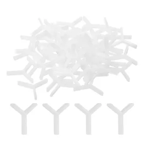 300pcs White 1.5mm 1/16\" Y Type Wall Floor <b>Tile</b> <b>Plastic</b> Spacers Modern Design 1mm for <b>Bathroom</b> Apartment Tiling Accessories - Product Image 1