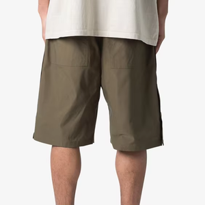 New Custom Wholesale Fit Blank <b>Nylon</b> <b>Shorts</b> with Side Buttons Custom Beach Pants comfort Elastic Waistband Mens <b>Shorts</b> - Product Image 3