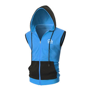 New High Quality Wholesale Customize logo <b>Men</b> <b>Sleeveless</b> Hoodies for <b>Men</b> Breathable Pullover <b>Sleeveless</b> <b>Hoodie</b> for <b>Men</b> - Product Image 4