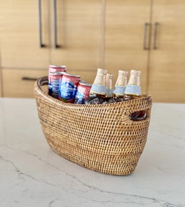 Cesta de Mimbre para Bebidas, Cesta de Almacenamiento Hecha a Mano, Ecológica, Mimbre Natural, Moderna, Multifuncional, Artex Green Earth Made - Product Image 5