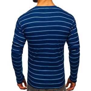 Camiseta elástica para hombre, camisetas deportivas de manga larga con cuello redondo, ropa de Fitness de Spandex de leche triturada para hombres - Product Image 3