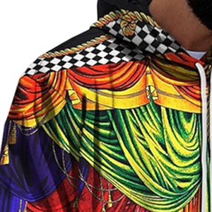 Básicas al por mayor Logotipo de impresión personalizada Vintage Plain Full-Zip Hoodie de alta calidad de los hombres sudaderas con capucha en blanco - Product Image 2