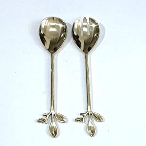 Juego de Cubiertos Decorativos de Latón Dorado para Servir Ensaladas, Diseño de Estrella y Luna Pulido a Mano, Juego de Cubiertos para Servir en la Cocina - Product Image 6