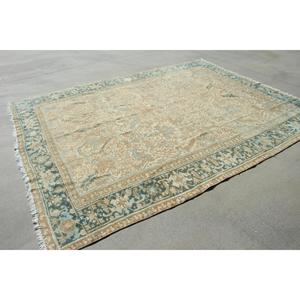 Alfombra Turca de 7,9x10,3 pies, Alfombra Azul Vintage del Suroeste, de Lana - Product Image 3