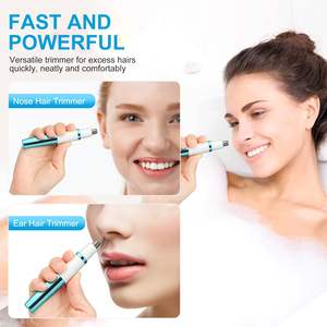 Tondeuse compacte portable pour poils du nez et des oreilles pour femmes, polyvalente, étanche, facile à nettoyer, fonctionne sur piles, pour la maison et la voiture, en plastique - Product Image 1