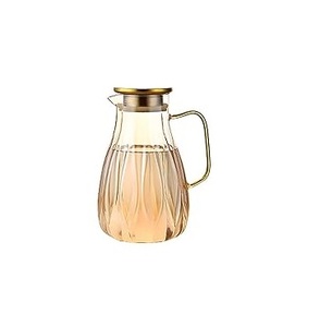Carafe en verre gravée de luxe moderne pour eau, jus, vin - Faite à la main, capacité supérieure à 1L, décoration de table pour les fêtes - Product Image 2