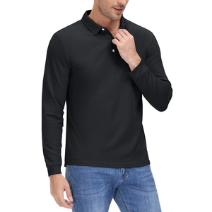Chemise à manches longues pour homme, 100% coton, respirante, séchage rapide, couleur unie, personnalisable, décontractée, pour le golf et les sports de plein air - Product Image 3