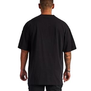 Boxy เสื้อยืดผู้ชายทรงโอเวอร์ไซส์ทรงเข้ารูป, เสื้อยืดคอกลมแขนสั้นสำหรับผู้ชายเสื้อยืดทำจากผ้าฝ้าย - Product Image 2