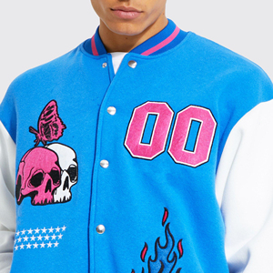 Blouson aviateur à capuche 100% coton pour hommes hiver logo brodé sur le devant OEM vente en gros - Product Image 4