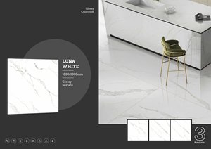 Carreaux de sol muraux en porcelaine brillante de qualité supérieure 1000x1000 | Collection de qualité d'exportation élégante et durable grand format 100x100 - Product Image 2