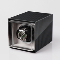 Caja enrolladora de reloj de lujo de madera con rotación automática, caja negra con pantalla personalizada de alta calidad Smart Gyro orbit