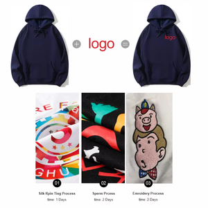 Sudadera con capucha de alta calidad con estampado de invierno y cremallera sólida a la moda, logotipo personalizado, Grupo Personal, marca de poliéster/algodón, Jersey Unisex de lana - Product Image 4