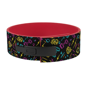 Custom Printed Cowhide Leather Lever Belt Heavy Duty Powerlifting Belt for Pro Gym Training and Core Support - Product Image 2