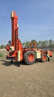 Plataforma de apilamiento solar montada en tractor Kubota duradera, 1200mm de diámetro, 200m de profundidad, rotativa, DTH, precio de fábrica OEM